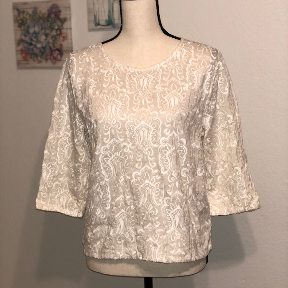 J Crew 3/4 sleeve blouse
